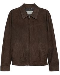 Canali - Zip Suede Jacket - Lyst