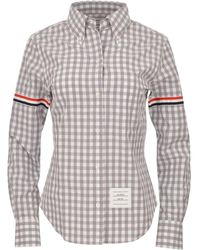 Thom Browne - Gingham Check Armbands Shirt - Lyst
