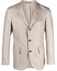 Corneliani - Single Breasted Wool-Blend Blazer - Lyst