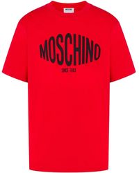 Moschino - Logo-Print Cotton T-Shirt - Lyst