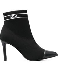 Karl Lagerfeld - Stiefel Mit Spitzer Kappe 95Mm - Lyst