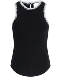 Cinq À Sept - Lizzie Geribbelde Tanktop Met Gehaakte Afwerking - Lyst