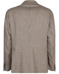 Tagliatore Prince Of Wales-check Blazer in Gray for Men | Lyst