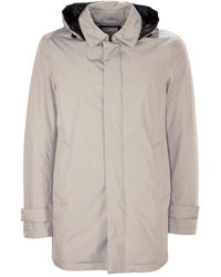 Herno - Concealed-Fastening Hooded Jacket - Lyst