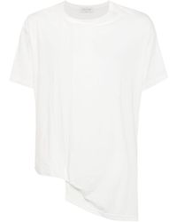 Yohji Yamamoto - Draped Cotton T-shirt - Lyst