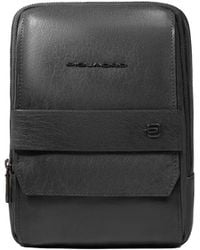 Piquadro - Leather Crossbody Bag - Lyst