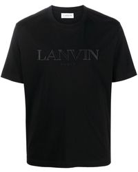 Lanvin - T-shirt With Embroidery - Lyst