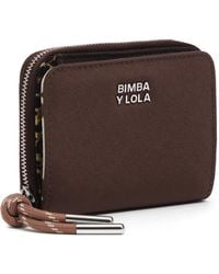 Bimba Y Lola - Mocha Nylon Lapel Wallet - Lyst