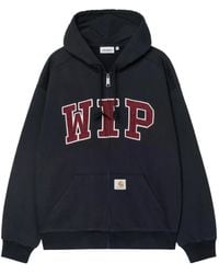 Carhartt - Hoodie Zippé À Logo Appliqué - Lyst