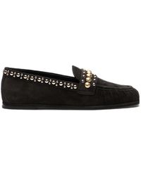 Stuart Weitzman - Perry Stud-Embellished Loafers - Lyst