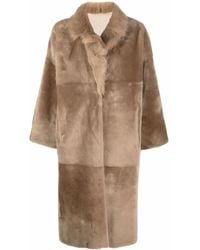 Liska - Reversible Single-Breasted Shearling Coat - Lyst