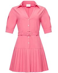 Cinq À Sept - Moriah Pleated Belted Mini Dress - Lyst