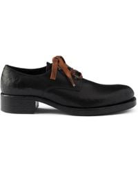 Prada - Antiqued Leather Lace-Up Shoes - Lyst