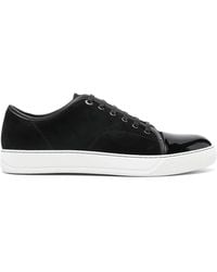 Lanvin - Round Toe Patent Finish Sneakers - Lyst