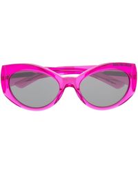 Balenciaga - Gafas de sol cat eye con logo en relieve - Lyst