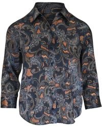 L'Agence - Camicia Con Stampa Paisley - Lyst