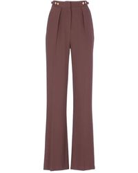 Elisabetta Franchi - Wide-Leg High-Waisted Trousers - Lyst