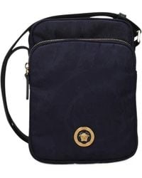 Versace - Barocco-Jacquard Medusa Plaque Messenger Bag - Lyst