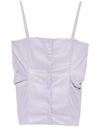 Erika Cavallini Semi Couture - Blusa Con Botones - Lyst