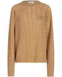 Etro - Pull En Maille Torsadée À Logo Brodé - Lyst