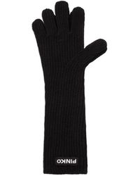 Pinko - Ribbed-Knit Gloves - Lyst