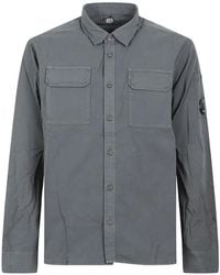 C.P. Company - Chemise Boutonnée À Détail De Verre - Lyst