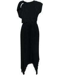 Nissa - Asymmetric Pleated Maxi Dress - Lyst