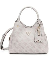 Guess - Monogram-Pattern Logo-Plaque Tote Bag - Lyst