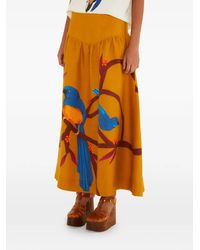 FARM Rio - Bird-Print Skirt - Lyst