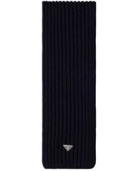 Prada - Sciarpa Con Logo A Triangolo - Lyst