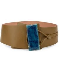 Alberta Ferretti - Schnallengürtel Aus Leder - Lyst