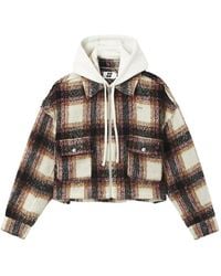 Izzue - Check-Pattern Hooded Jacket - Lyst