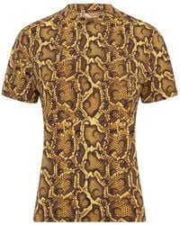 Marine Serre - Python-Print Crew-Neck T-Shirt - Lyst