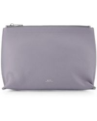 A.P.C. - Neceser Neige Clou De Piel Granulada - Lyst
