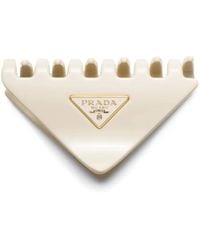 Prada - Logo-Appliqué Claw Clip - Lyst