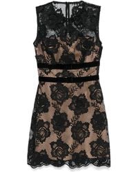 Self-Portrait - Floral Lace Mini Dress - Lyst