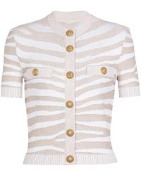 Balmain - Short-sleeved Cardigan - Lyst