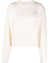 Tory Burch - Logo-embellished Cotton Sweatshirt - Lyst