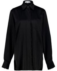 Stella McCartney - Fringed Satin Shirt - Lyst