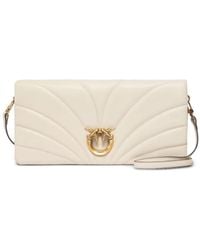 Pinko - Love Birds Quilted Leather Shoulder Bag - Lyst