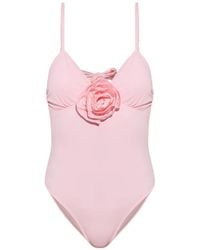 Moschino - Floral-Appliqué Cut-Out Swimsuit - Lyst