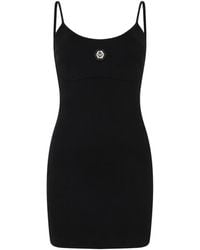 Philipp Plein - Crystal Hexagon Ribbed Mini Dress - Lyst