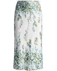Alice + Olivia - Maeve Floral-Print Slip Skirt - Lyst