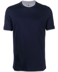 Brunello Cucinelli - T-shirts And Polos Blue - Lyst