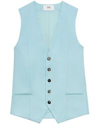Ami Paris - Tailored Virgin Wool Waistcoat - Lyst