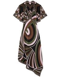 PUCCI - Iride-And-Baiadera-Print Crêpe-De-Chine Dress - Lyst