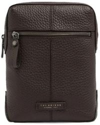 The Bridge - Manfredi Pebbled Leather Messenger Bag - Lyst