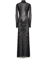 Amen - Sequin-Embellished Long-Sleeve Maxi Dress - Lyst