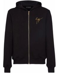 Giuseppe Zanotti - Lr-17 Embroidered-Logo Zip Hoodie - Lyst