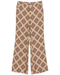 Alberto Biani - Geometric-Print Silk Trousers - Lyst